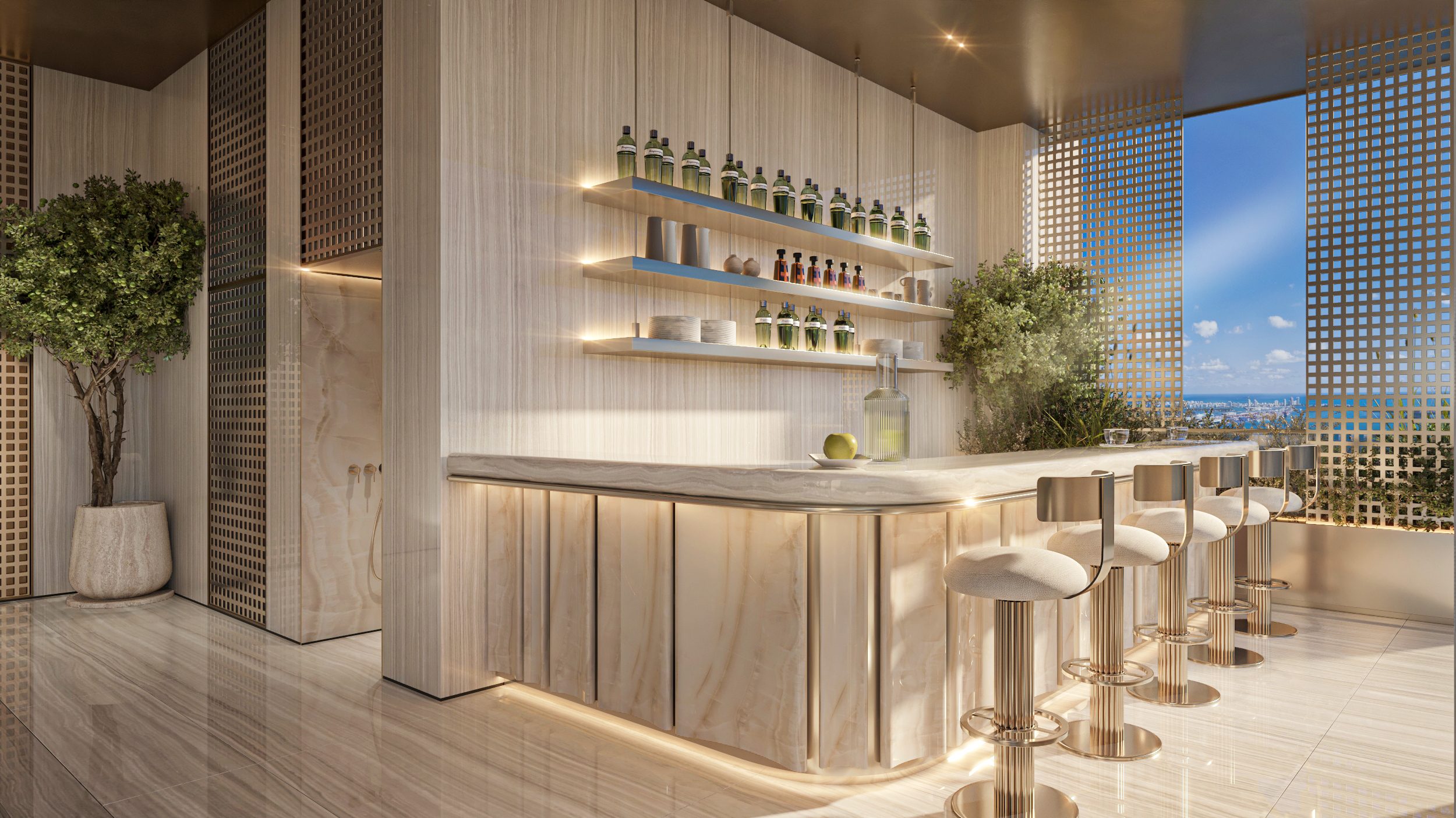 Residents' pool bar