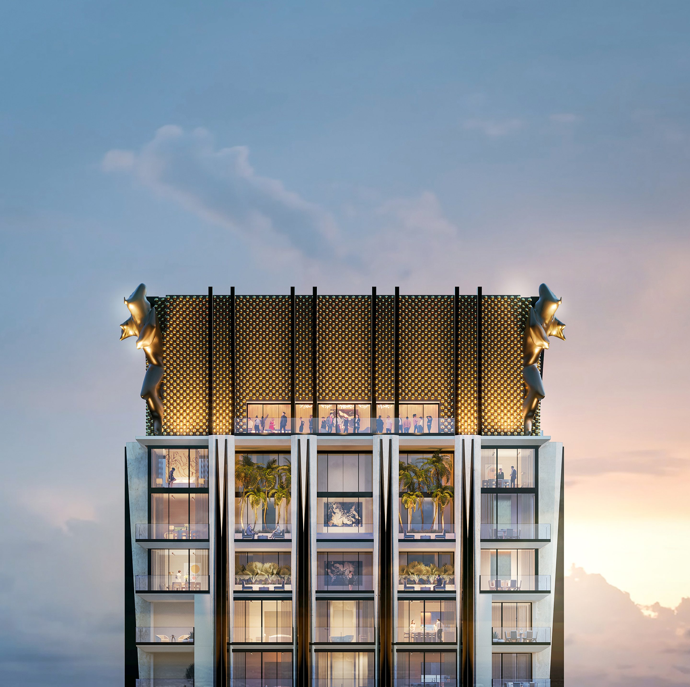 The gilded crown of 888 Brickell