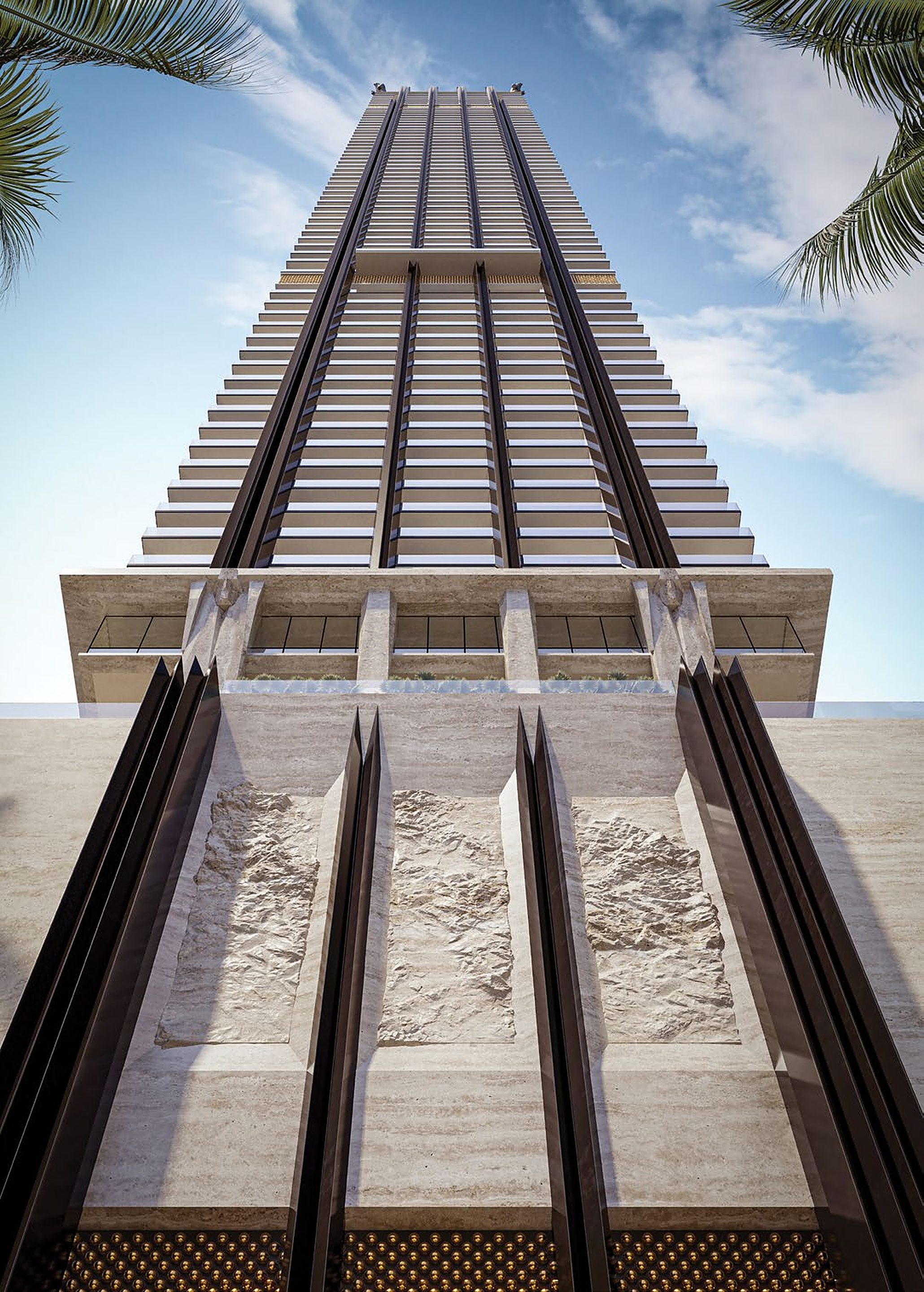 Façade looking up