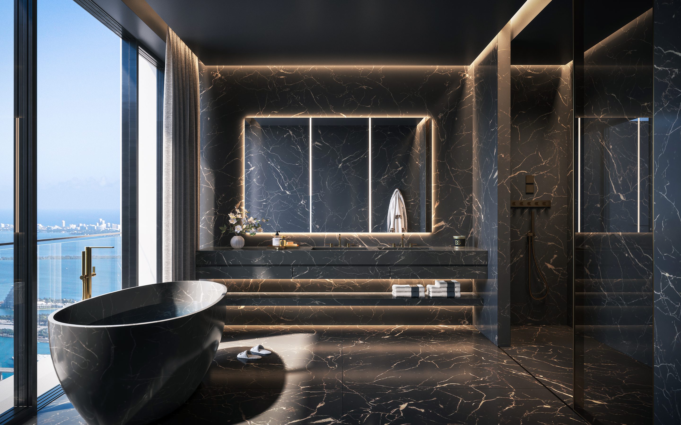 Principal bath, Sahara Noir