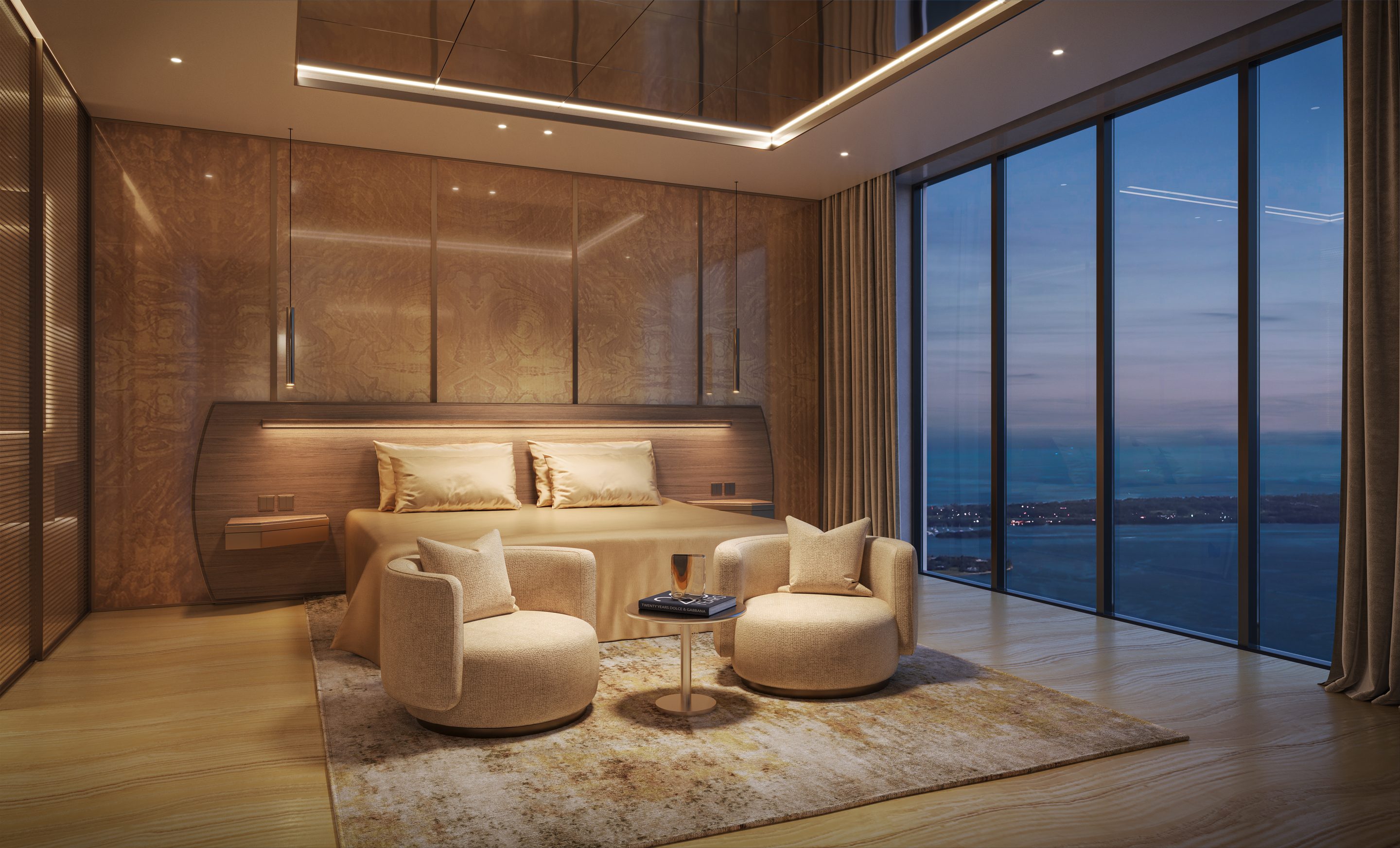 Principal suite, Travertino Giallo